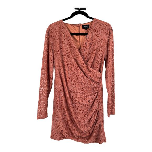 Bardot Dress Isla long sleeve lace side gathered size 10 XL - Picture 2 of 7